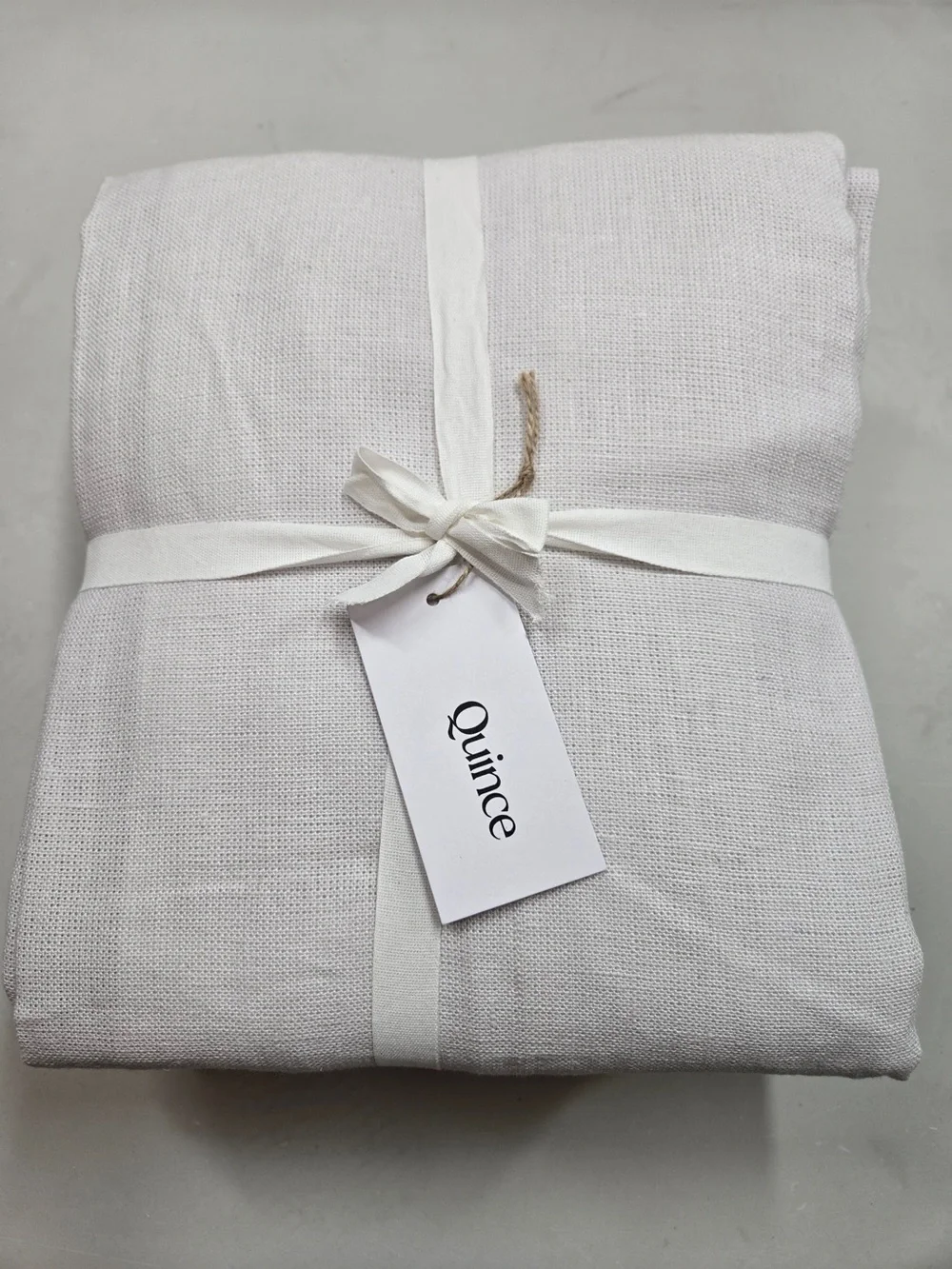NWT QUINCE Set Of 2 48x96 Heavyweight European Linen Curtains Cloud 0203